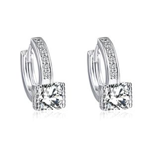 18K♠️+ Swarovski® Diamonds Princess Cut Hoops